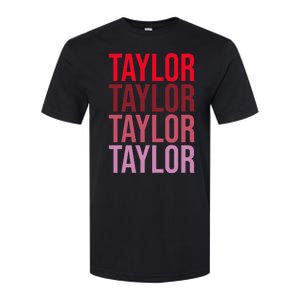 Retro Taylor Wordmark Pattern I Love Taylor Softstyle CVC T-Shirt