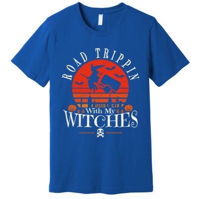 Road Trippin With My Witches Halloween Witch Camping Gift Premium T-Shirt