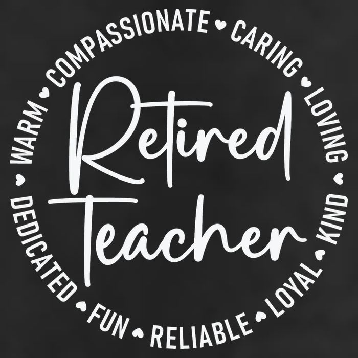 Retired Teacher White 7 Panel Mesh Trucker Snapback Hat