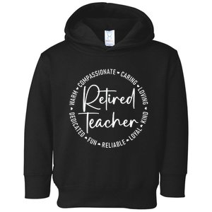 Retired Teacher White Toddler Hoodie