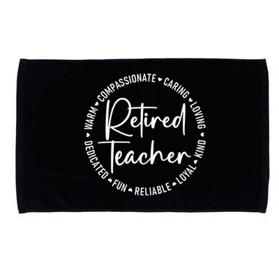 Retired Teacher White Microfiber Hand Towel