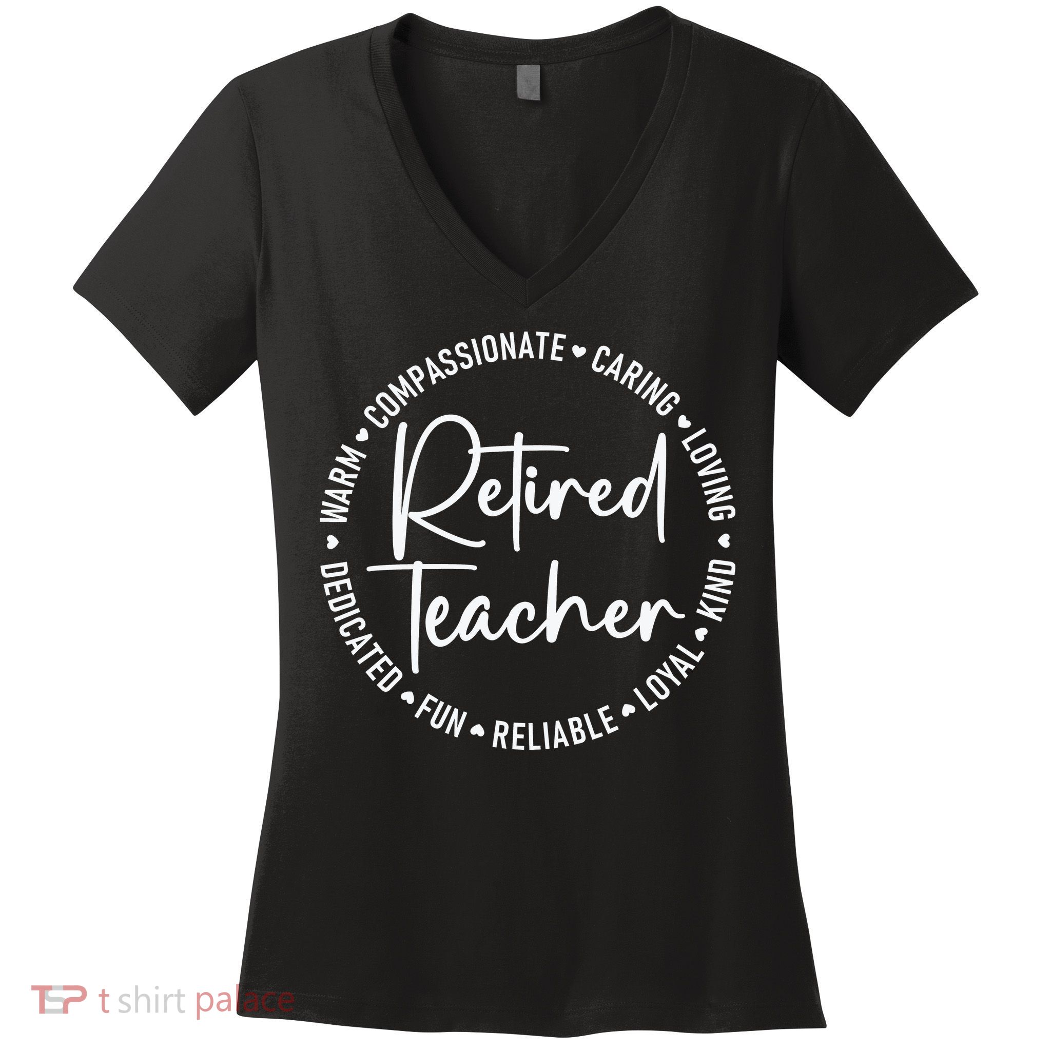 Retired Teacher White Women's V-Neck T-Shirt