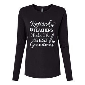 Retired Teacher White Womens Cotton Relaxed Long Sleeve T-Shirt