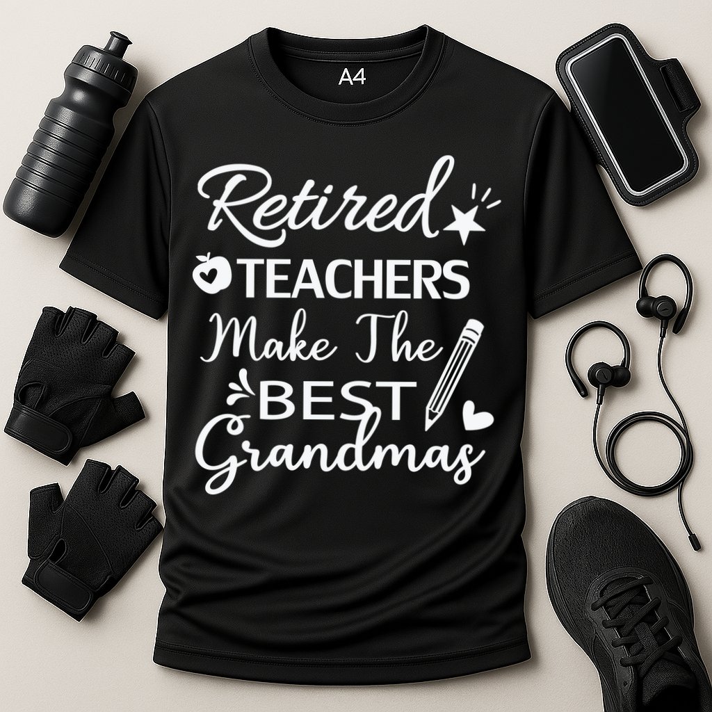 Retired Teacher White Cooling Performance Crew T-Shirt