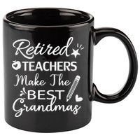 Retired Teacher White 11oz C Handle Ceramic Mug