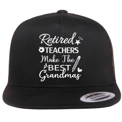 Retired Teacher White Flatbill Hat