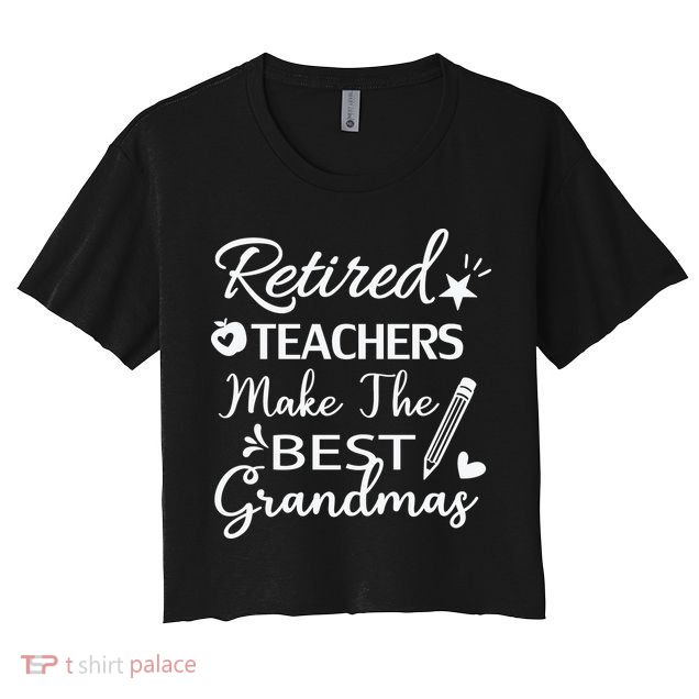 Retired Teacher White Crop Top
