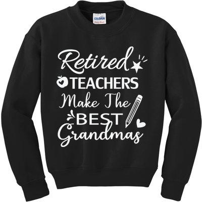Retired Teacher White Kids Sweatshirt