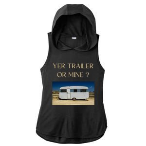 Redneck Trailer White Trash Party Attire Hillbilly Costume Gift Ladies PosiCharge Tri-Blend Wicking Draft Hoodie Tank