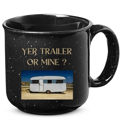 Redneck Trailer White Trash Party Attire Hillbilly Costume Gift 15oz Campfire Ceramic Mug