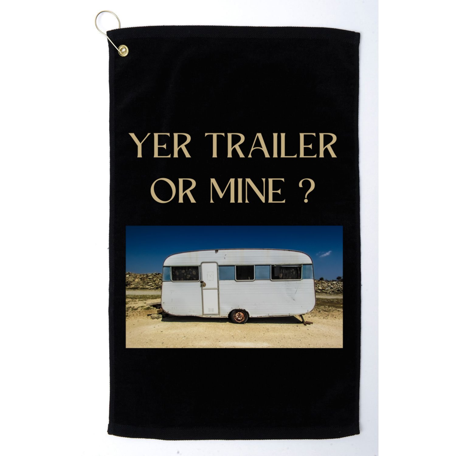 Redneck Trailer White Trash Party Attire Hillbilly Costume Gift Golf Towel