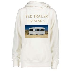 Redneck Trailer White Trash Party Attire Hillbilly Costume Gift Womens Funnel Neck Pullover Hood