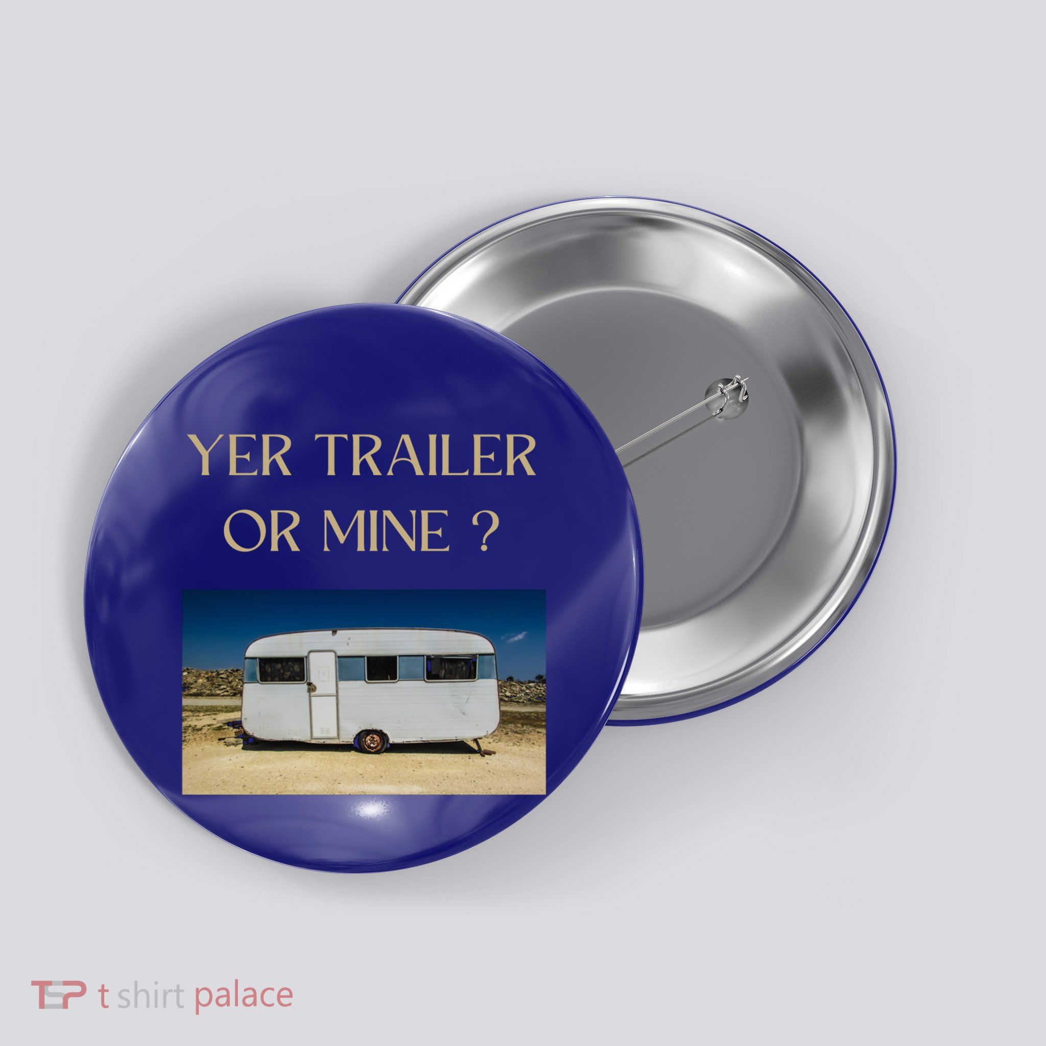Redneck Trailer White Trash Party Attire Hillbilly Costume Gift Button