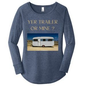 Redneck Trailer White Trash Party Attire Hillbilly Costume Gift Women's Perfect Tri Tunic Long Sleeve Shirt