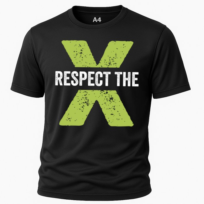Respect The X Pickleball Funny Pickleball Gift Cooling Performance Crew T-Shirt