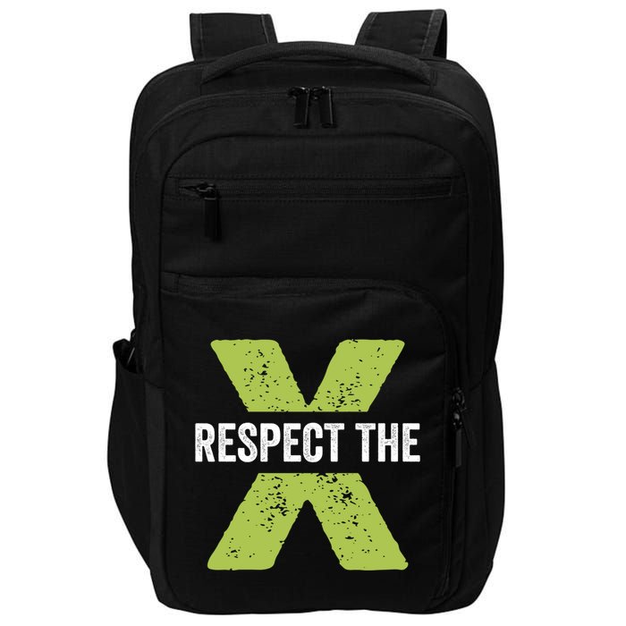 Respect The X Pickleball Funny Pickleball Gift Impact Tech Backpack