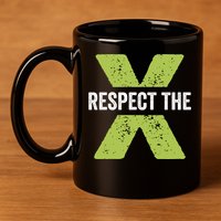 Respect The X Pickleball Funny Pickleball Gift 11oz C Handle Ceramic Mug