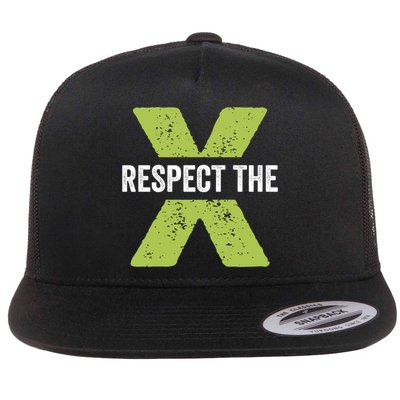 Respect The X Pickleball Funny Pickleball Gift Flatbill Hat