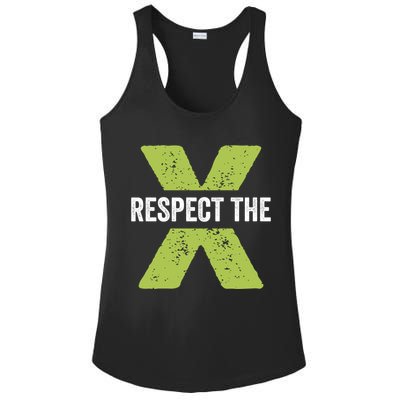 Respect The X Pickleball Funny Pickleball Gift Ladies PosiCharge Competitor Racerback Tank