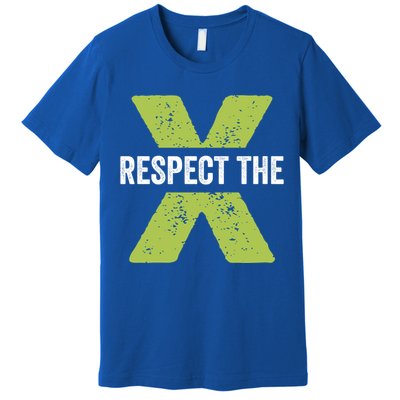 Respect The X Pickleball Funny Pickleball Gift Premium T-Shirt