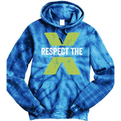 Respect The X Pickleball Funny Pickleball Gift Tie Dye Hoodie