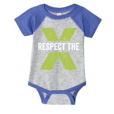 Respect The X Pickleball Funny Pickleball Gift Infant Baby Jersey Bodysuit