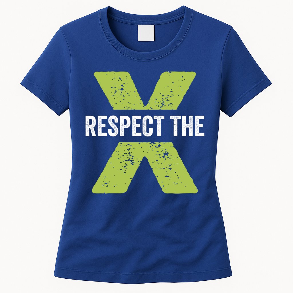 Respect The X Pickleball Funny Pickleball Gift Womens T-Shirt