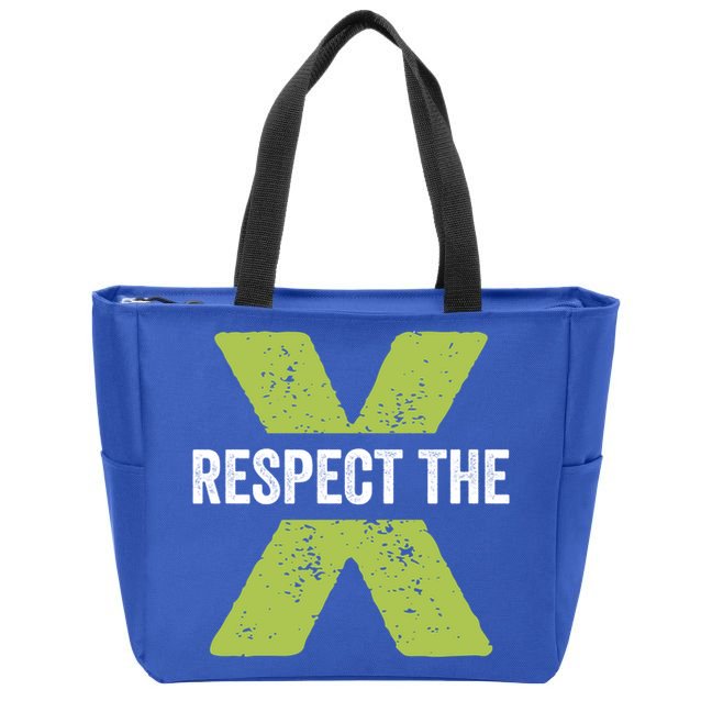 Respect The X Pickleball Funny Pickleball Gift Zip Tote Bag