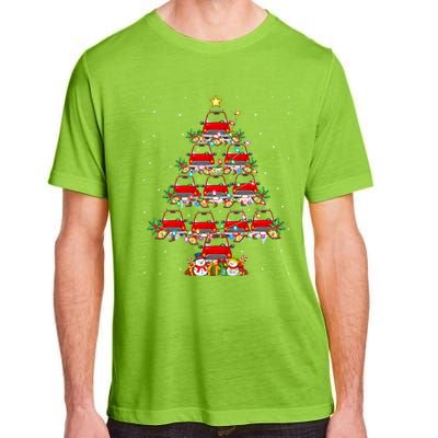 Red Truck Xmas Lighting Santa Red Truck Christmas Tree Cute Gift Adult ChromaSoft Performance T-Shirt