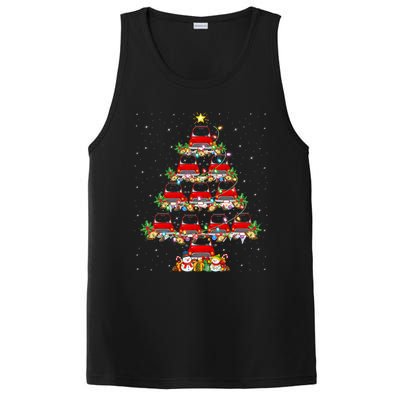 Red Truck Xmas Lighting Santa Red Truck Christmas Tree Cute Gift PosiCharge Competitor Tank