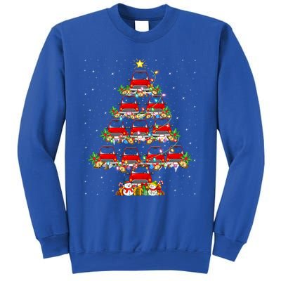 Red Truck Xmas Lighting Santa Red Truck Christmas Tree Cute Gift Sweatshirt