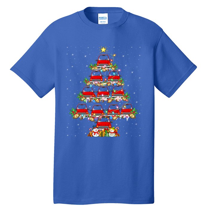 Red Truck Xmas Lighting Santa Red Truck Christmas Tree Cute Gift Tall T-Shirt