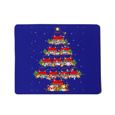 Red Truck Xmas Lighting Santa Red Truck Christmas Tree Cute Gift Mousepad