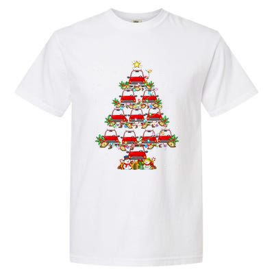 Red Truck Xmas Lighting Santa Red Truck Christmas Tree Cute Gift Garment-Dyed Heavyweight T-Shirt