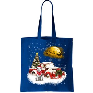 Red Truck Xmas Tree Husky Dog Merry Christmas Cool Gift Tote Bag