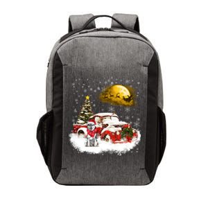 Red Truck Xmas Tree Husky Dog Merry Christmas Cool Gift Vector Backpack