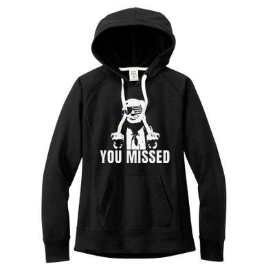 Retro Trump You Missed Trump 2024 Gifts Women's Fleece Hoodie