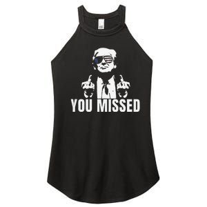 Retro Trump You Missed Trump 2024 Gifts Women's Perfect Tri Rocker Tank