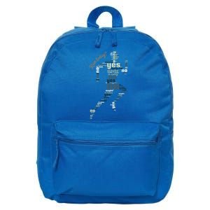 Run Today? Yes No Maybe Tomorrow Funny Jogging Running Gift 16 in Basic Backpack