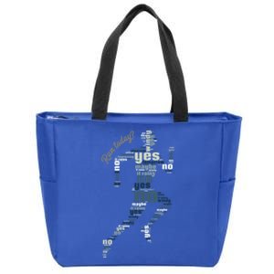 Run Today? Yes No Maybe Tomorrow Funny Jogging Running Gift Zip Tote Bag