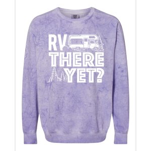 Rv There Yet Happy Glamper Camping Colorblast Crewneck Sweatshirt