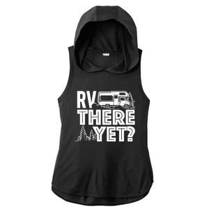 Rv There Yet Happy Glamper Camping Ladies PosiCharge Tri-Blend Wicking Draft Hoodie Tank