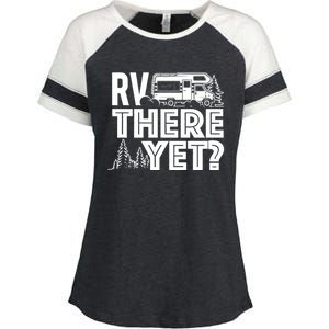 Rv There Yet Happy Glamper Camping Enza Ladies Jersey Colorblock Tee