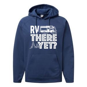 Rv There Yet Happy Glamper Camping Performance Fleece Hoodie