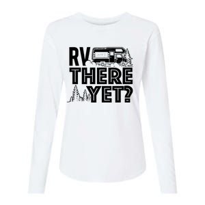 Rv There Yet Happy Glamper Camping Womens Cotton Relaxed Long Sleeve T-Shirt