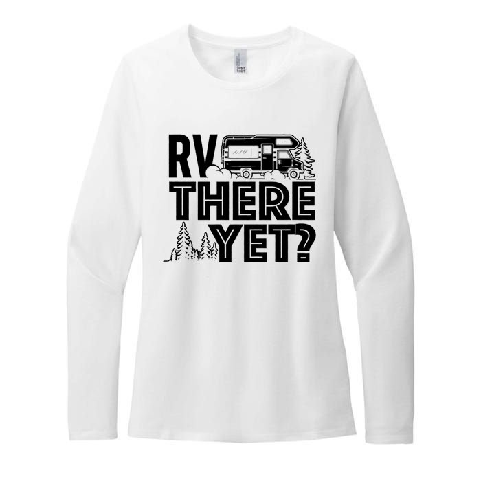 Rv There Yet Happy Glamper Camping Womens CVC Long Sleeve Shirt