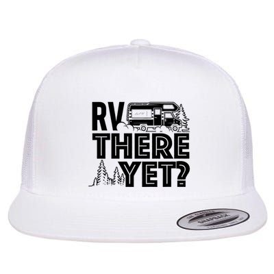 Rv There Yet Happy Glamper Camping Flat Bill Trucker Hat