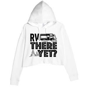 Rv There Yet Happy Glamper Camping Crop Fleece Hoodie