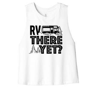 Rv There Yet Happy Glamper Camping Women's Racerback Cropped Tank