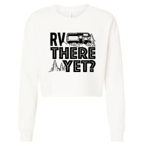 Rv There Yet Happy Glamper Camping Cropped Pullover Crew